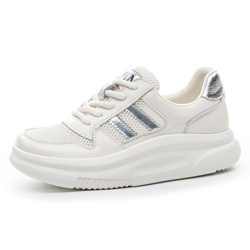 Women's Layer Cowhide Easy Wear Summer Genuine Sneakers
