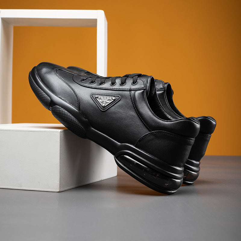 Men's Toe Air Cushion Sports Black Trendy Sneakers