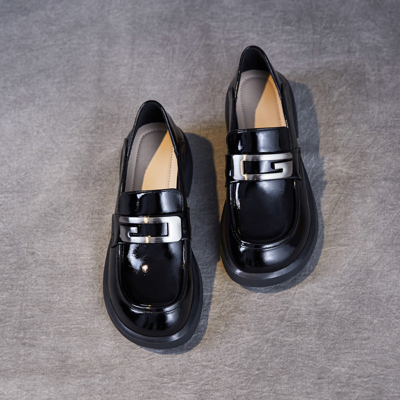 Authentic Spring British Style Chunky Platform Loafers