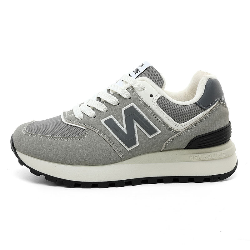 Women's Price Control Autumn Breathable Color Matching Thick Bottom Fleece-lined Casual Shoes