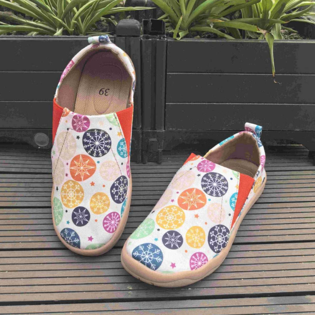 Women's Christmas Cloth Plus Size Comfortable Printed Casual Shoes