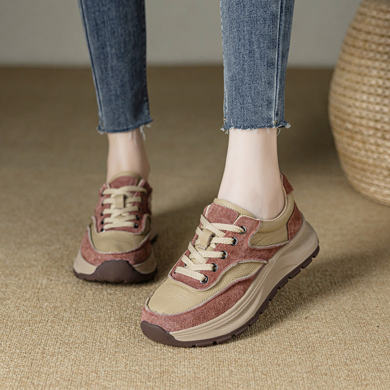 Women's Genuine Winter Veet First Layer Cowhide Women's Sports Shoes