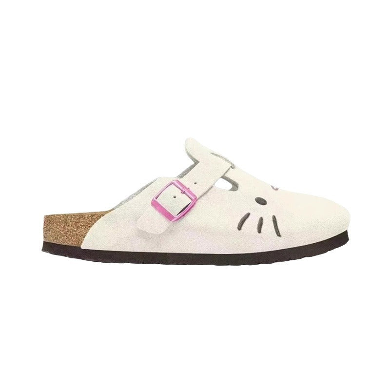 Women's Niche Cute Thick Bottom Toe Cap Outdoor Slippers