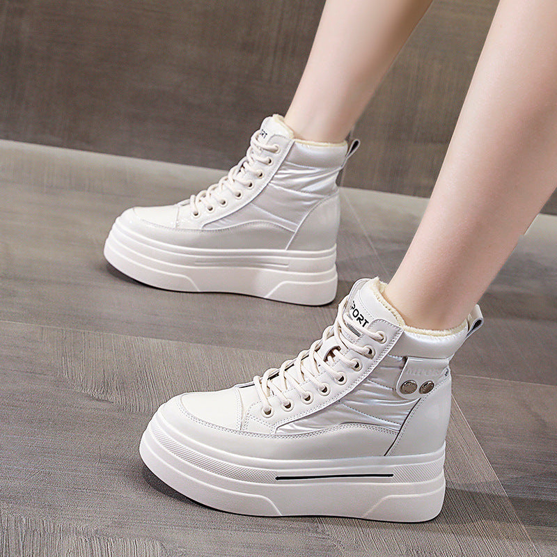 Women's Booties Winter Insulated Platform Height Increasing Insole Snow Boots