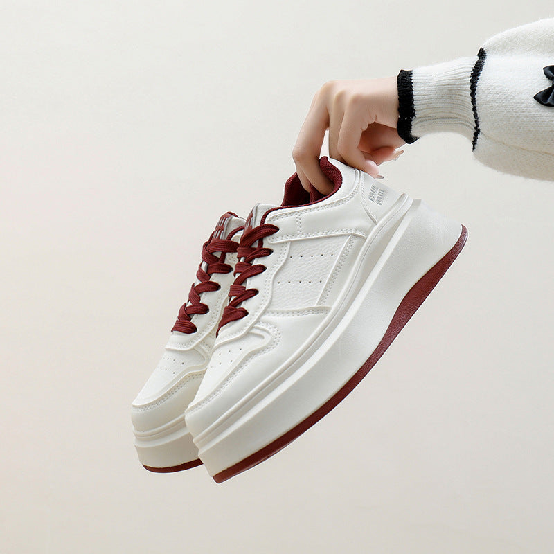 White Korean Style Female Raise The Casual Shoes