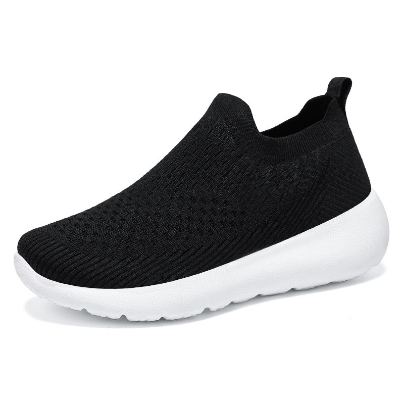 Women's & Men's Autumn Flying Woven Polyurethane Lightweight Slip-on Casual Shoes