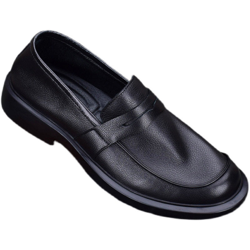 Men's Autumn Breathable Single Layer Soft Bottom Surface Leather Shoes