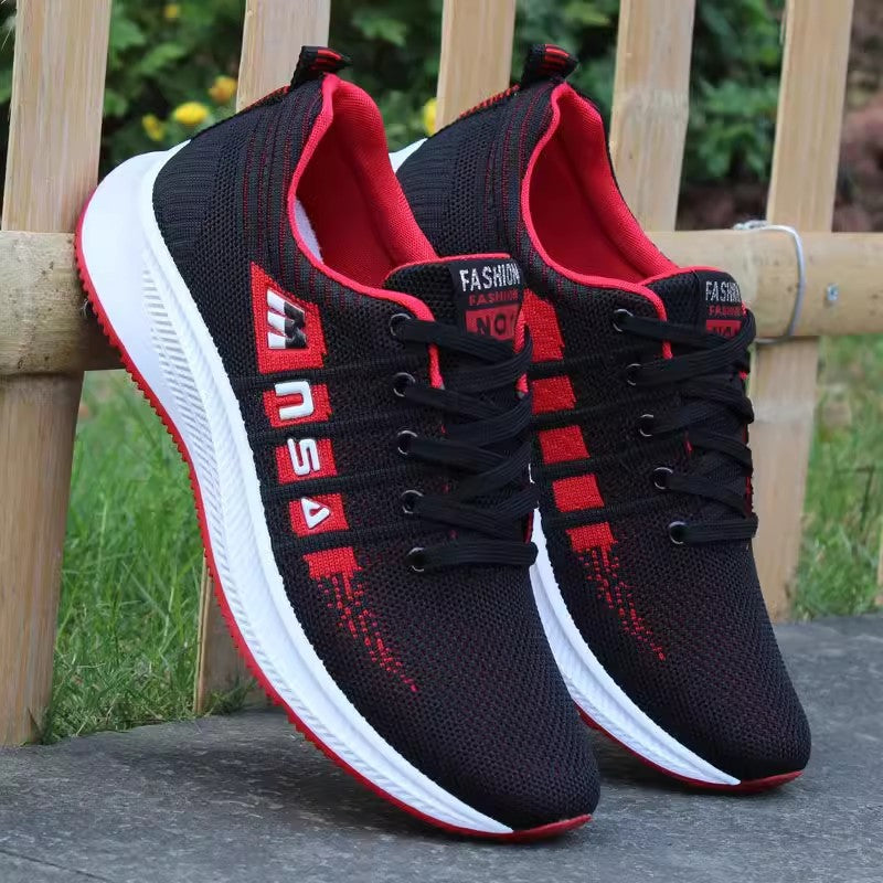 Men's Breathable Versatile Trendy Flying Woven Tennis Casual Shoes