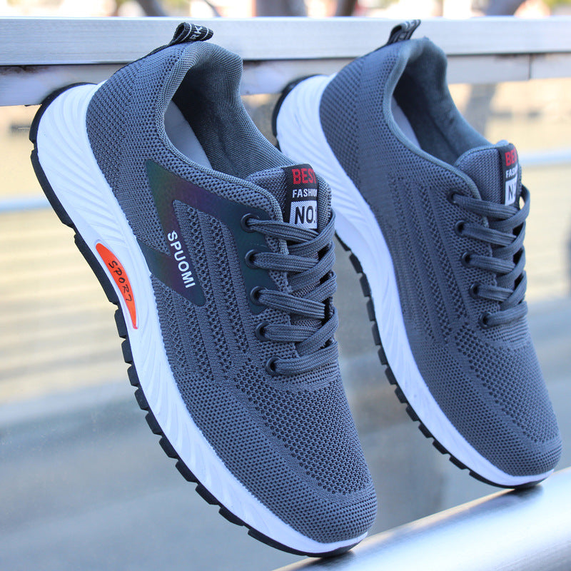 Men's Breathable Versatile Trendy Flying Woven Tennis Casual Shoes