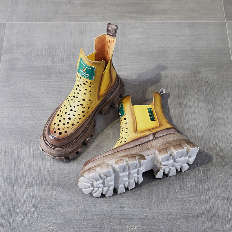 Women's Platform Martin Authentic Chelsea Smoke Pipe Sandals
