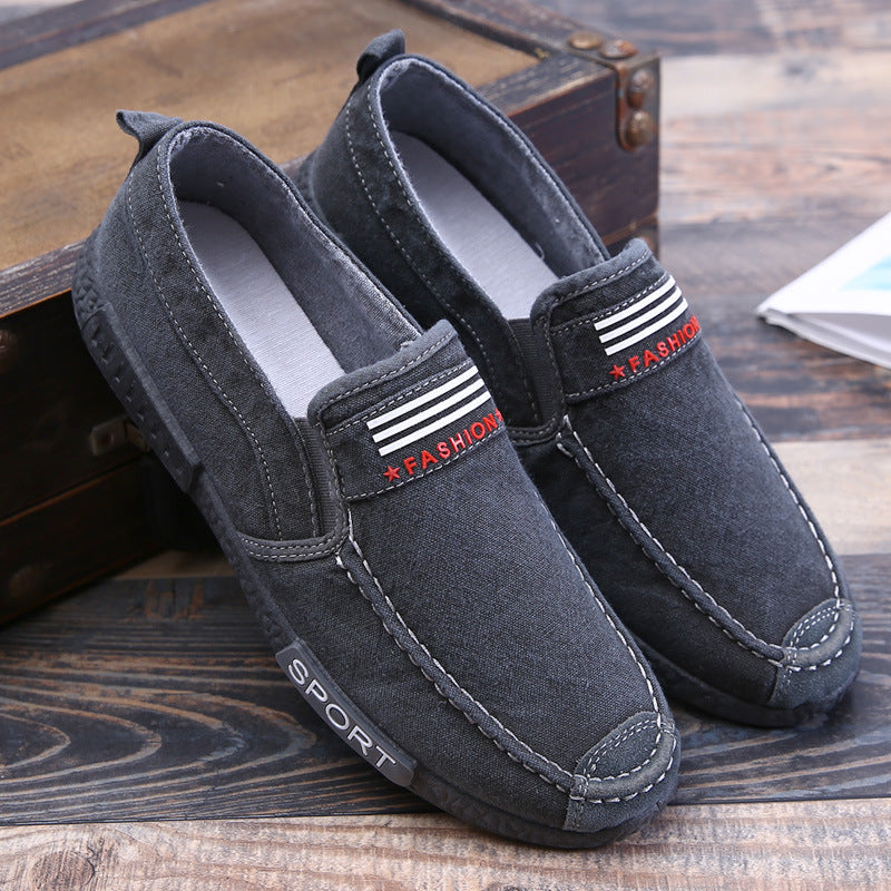 Men's Slip-on Old Cloth Sports Leisure Lazy Canvas Shoes