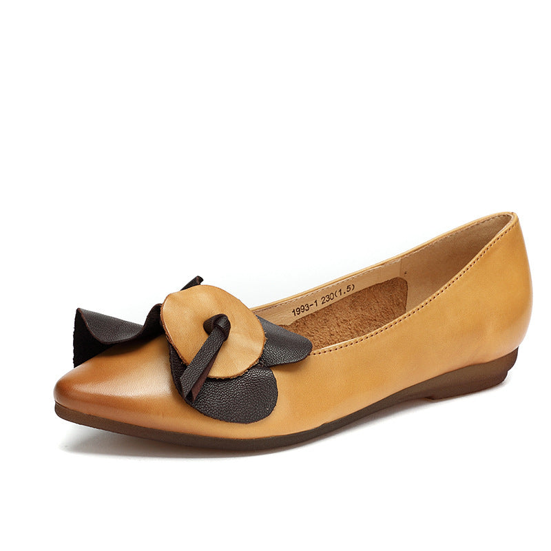 Women's Mori Flower Shallow Mouth Pumps Pointed Men's Shoes
