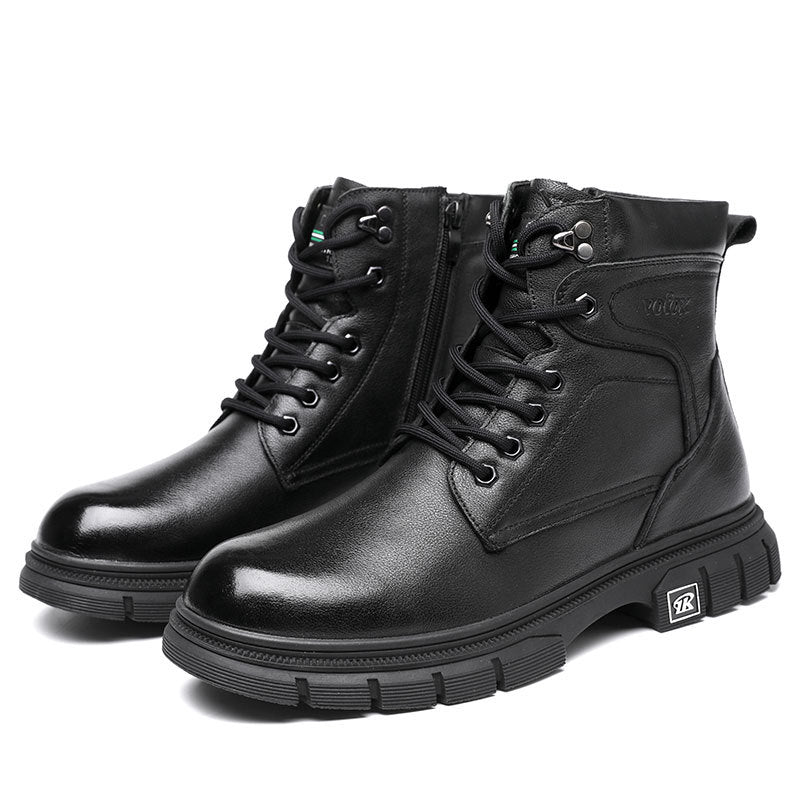 Men's Layer Cowhide Martin Tooling Style Real Boots
