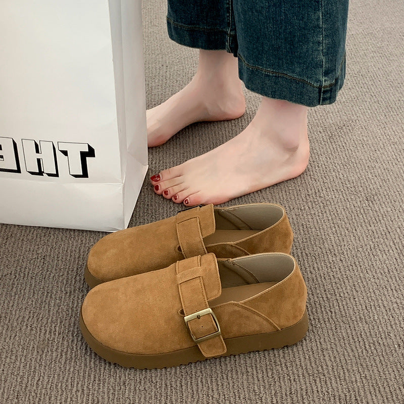 Women's Matte Mori Style Flat All-inclusive Retro Casual Shoes
