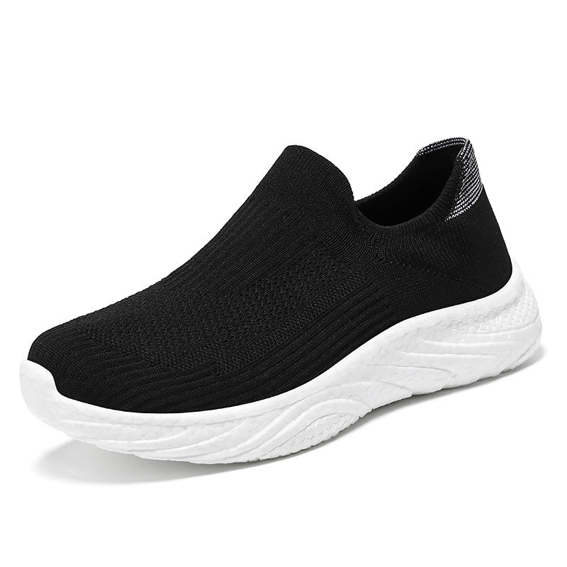 Women's & Men's Autumn Flying Woven Polyurethane Lightweight Slip-on Casual Shoes