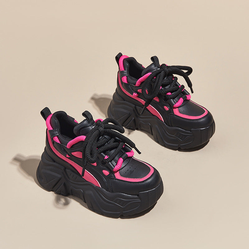 Women's Authentic Platform Dad Autumn Round Toe Height Casual Shoes