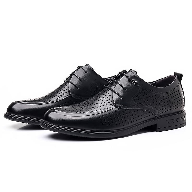 Men's First Layer Cowhide Business Formal Wear Hollowed Men's Shoes