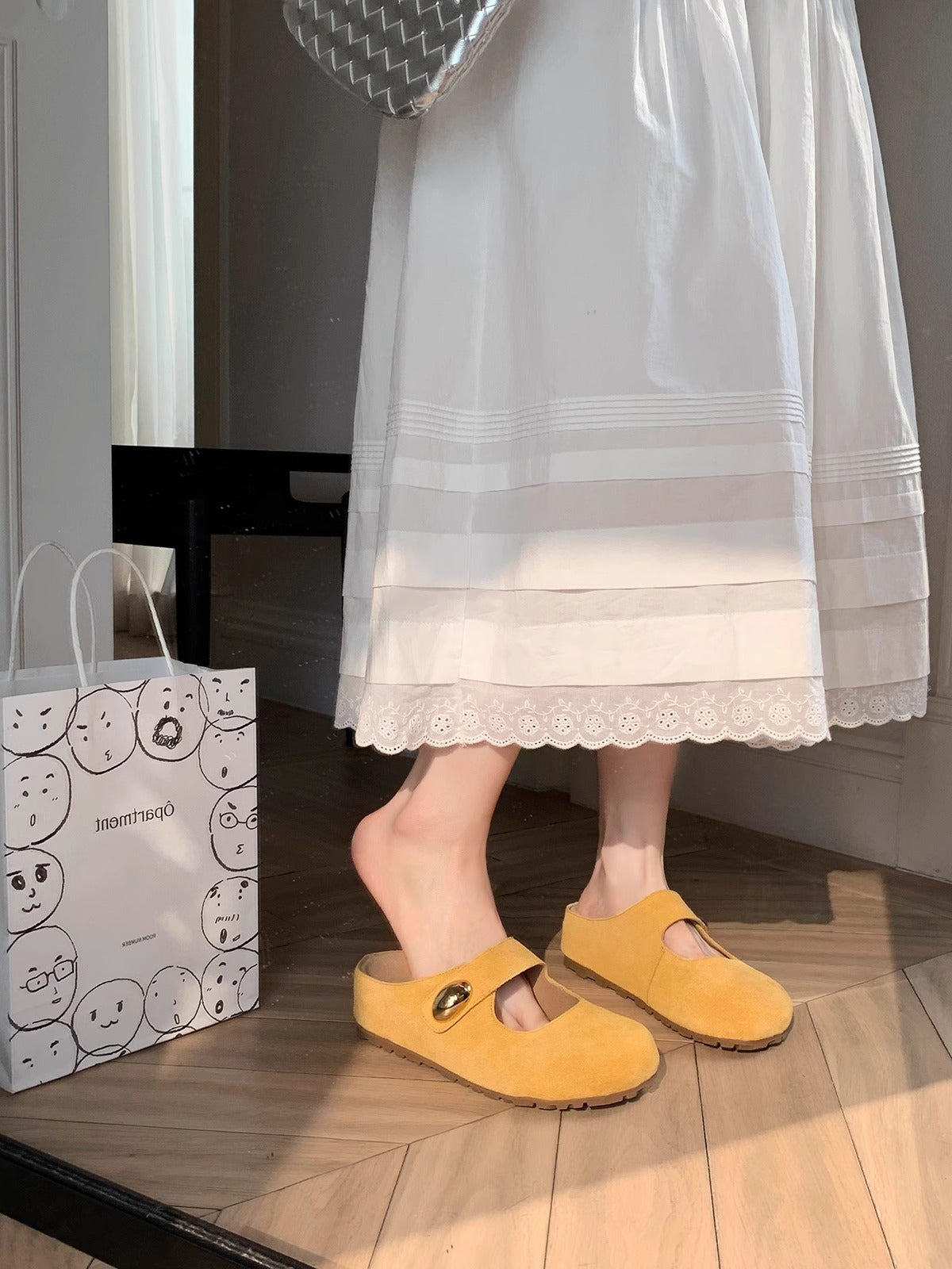 Women's Increasing Insole Little Golden Beans Thick Slippers