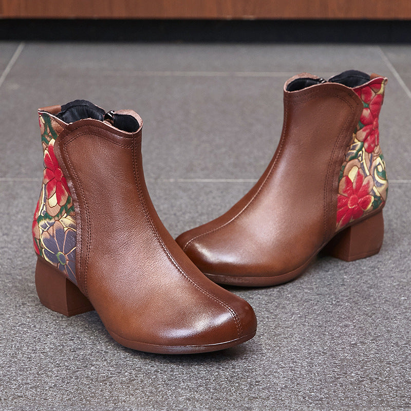 Women's Cowhide Thick Soft Soled Veet Warm Women's Shoes