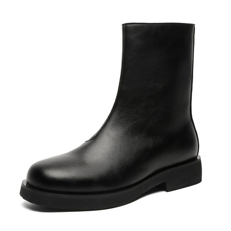 Men's Chelsea British Style Square Toe Booties Boots