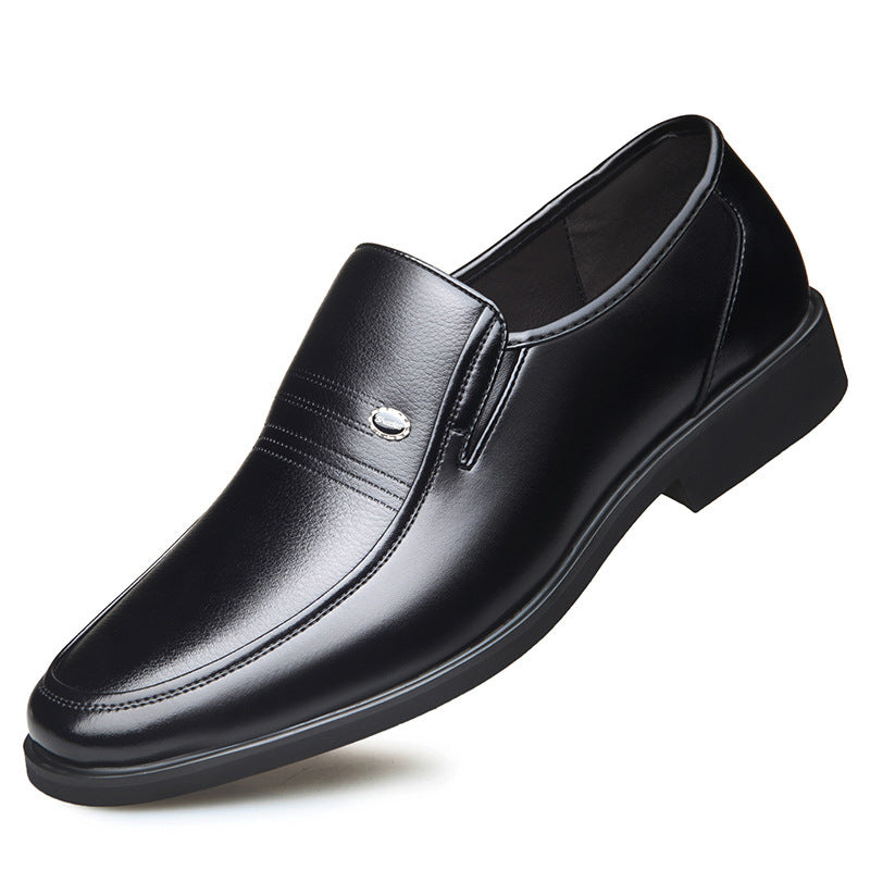 New Men's Hollow Formal Slip-on Dad Men's Business Leather Shoes