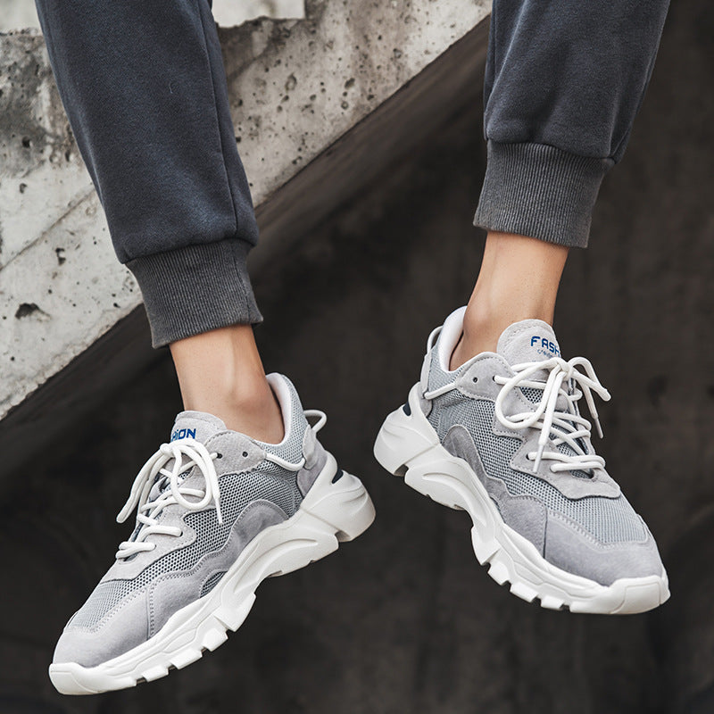 Height Increasing Leisure Genuine Breathable Sports Casual Shoes