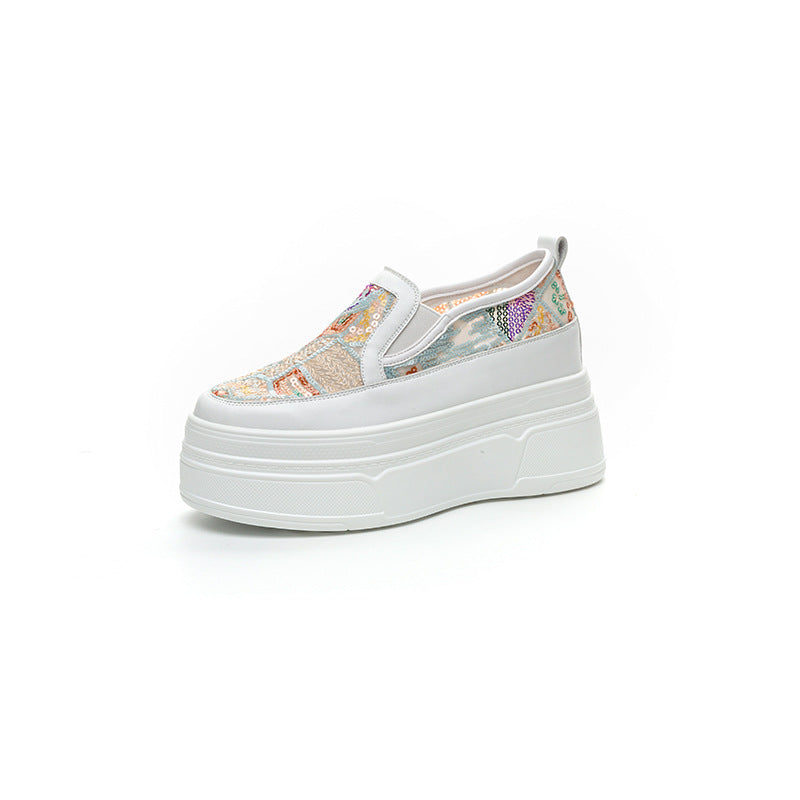 Women's & Men's Mesh Summer Platform Comfortable Round Toe Height Men's Shoes