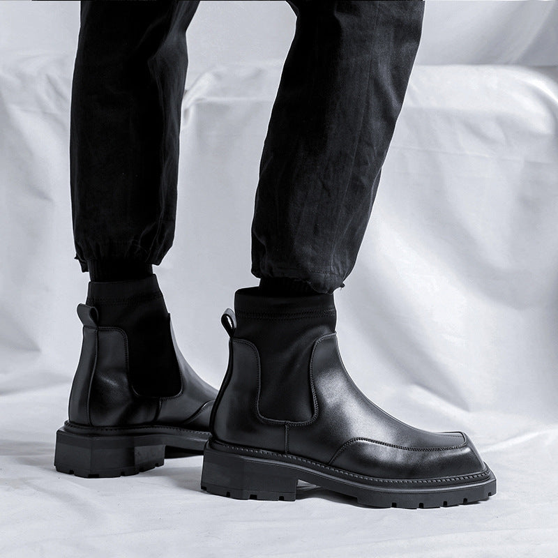 Men's Slim Chelsea Ankle Slip-on Martin Versatile Boots