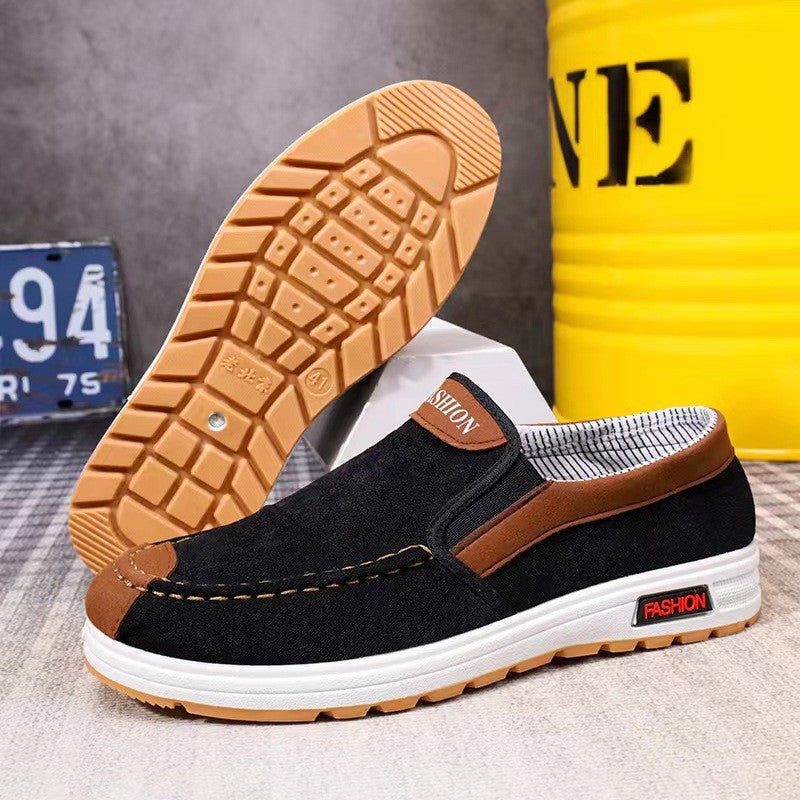 Men's Autumn Old Cloth Dad Slip-on Canvas Shoes