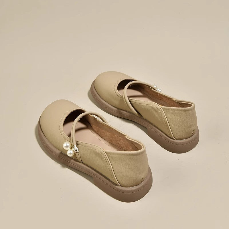 Women's Flat Pumps Spring White With Skirt Casual Shoes