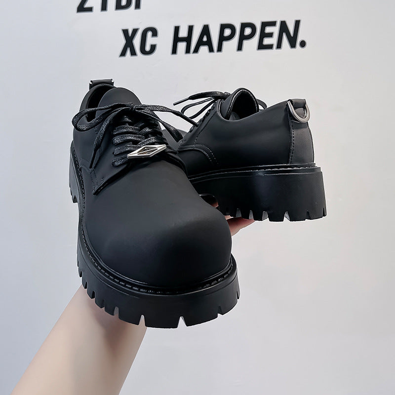 Men's Trendy High-grade British Style Hair Stylist Leather Shoes