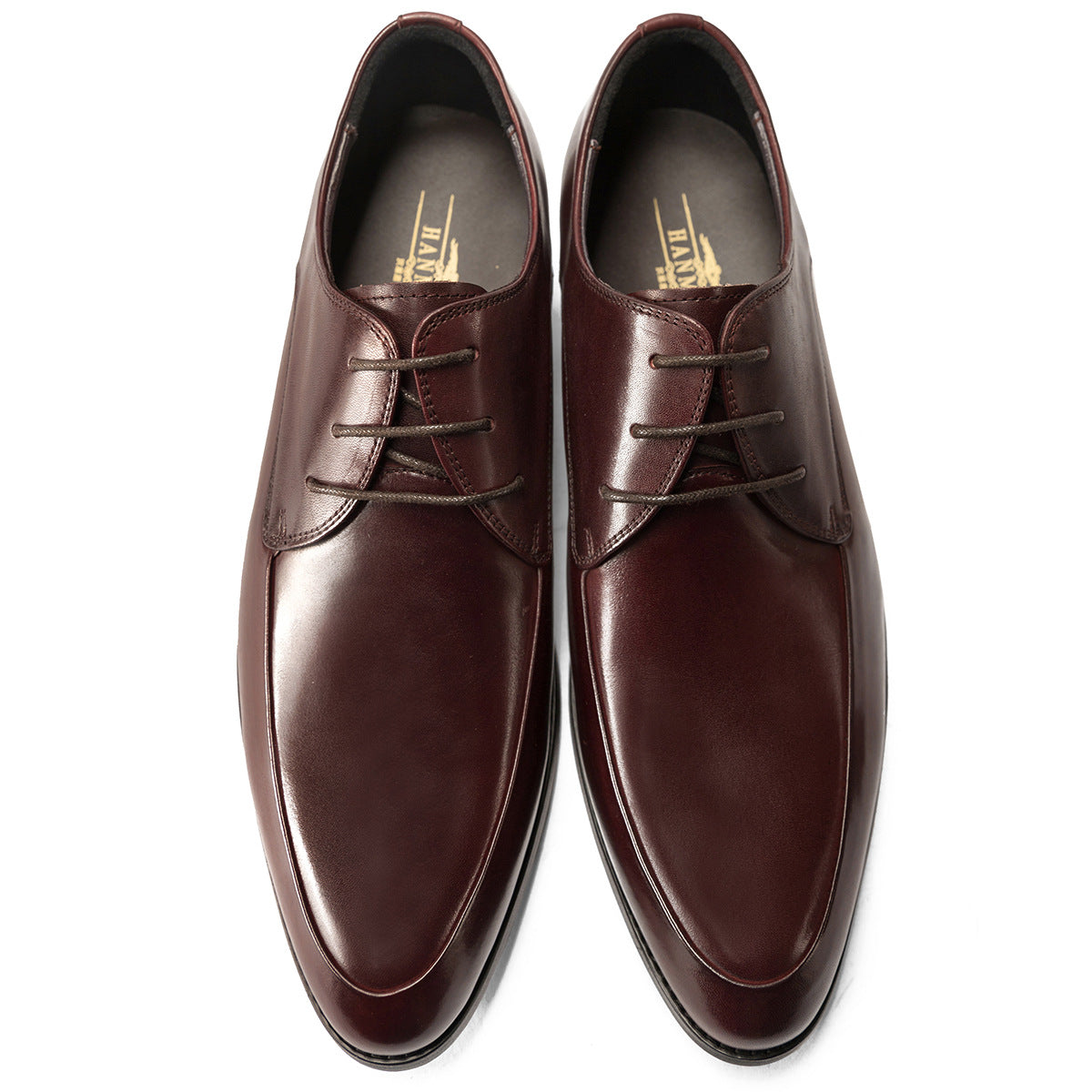 Men's Korean Business Lace Formal Wear Calf Leather Shoes