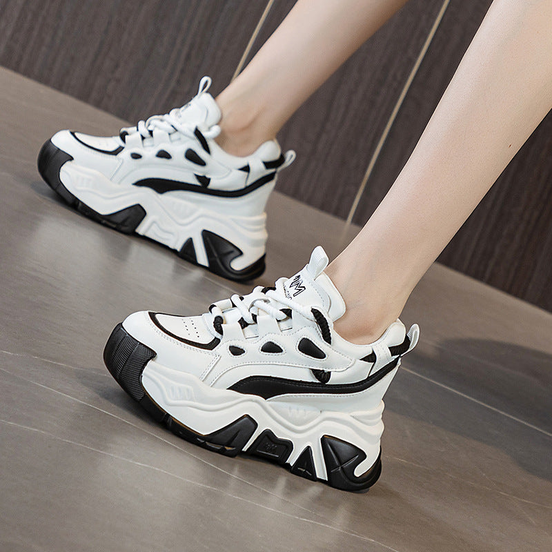 Women's Heightened Daddy Autumn Platform Lightweight Height Increasing Women's Casual Shoes