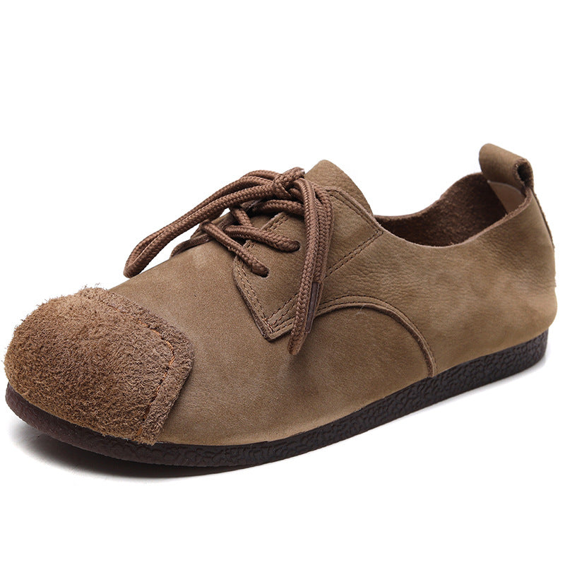 Crafts Real Cowhide Flat Soft Bottom Wild Casual Shoes