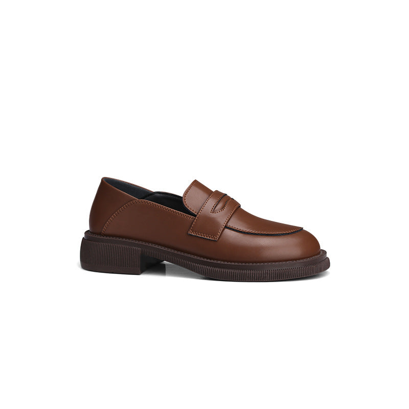Grape Mom Platform Thick With British Loafers