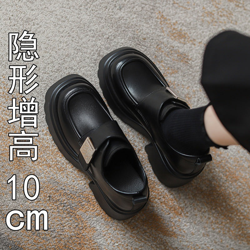 Women's & Men's Insole Spring Thick-soled Hook Loop Fastener Men's Shoes