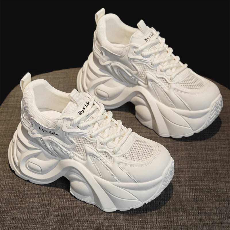 Women's Breathable Mesh Autumn Dad Platform Height Casual Shoes