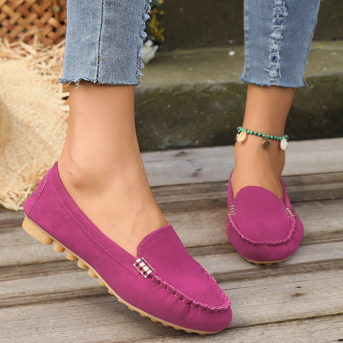 Women's Plus Size Denim Low-cut Slip-on Casual Shoes