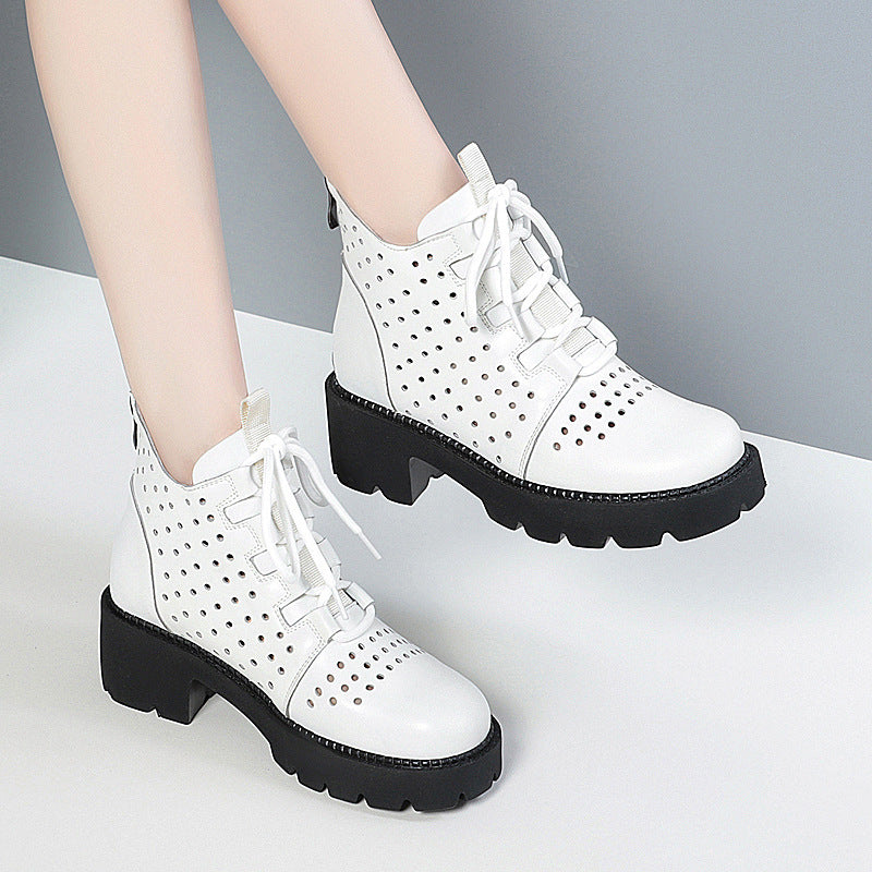 Women's Mesh Mid Chunky Rhinestone Lace Plus Sandals