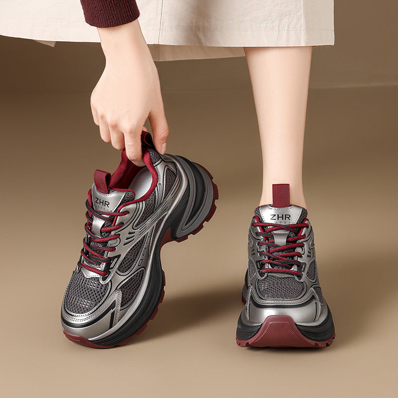 Women's Breathable Increased Dad Mesh Skinny Spring Sneakers