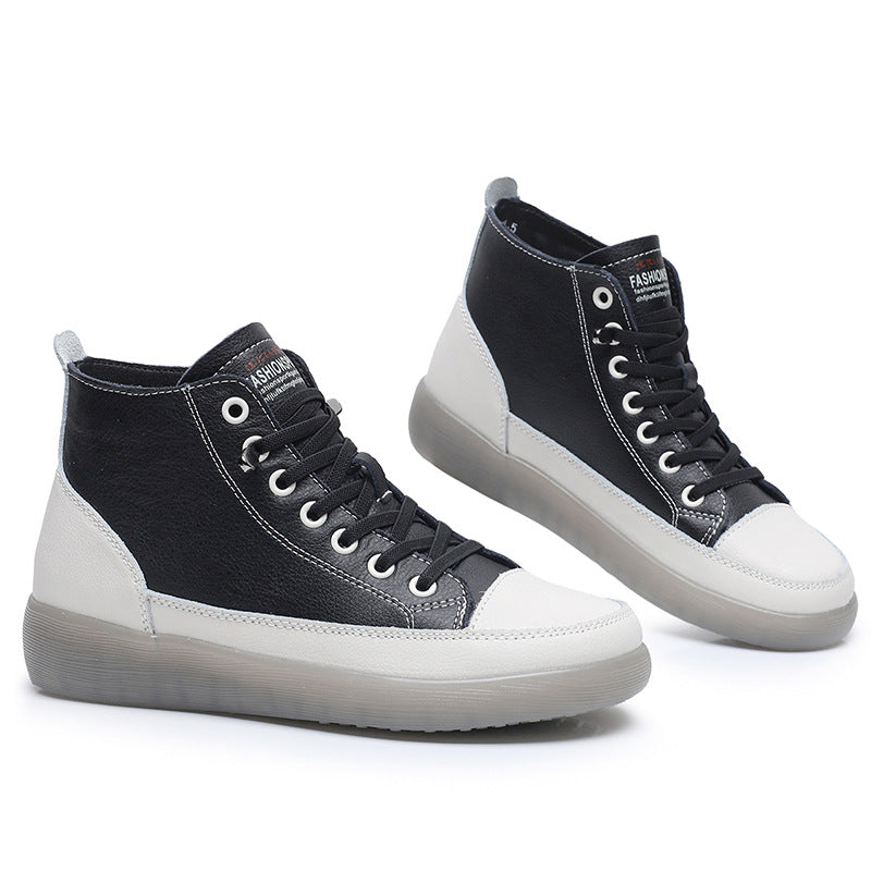 Women's Three Sheep Ankle White Martin Mother Beef Tendon Soft Casual Shoes