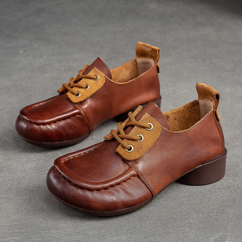 Women's Shu Comfort Front Retro Hand-rub Color Platform Casual Shoes