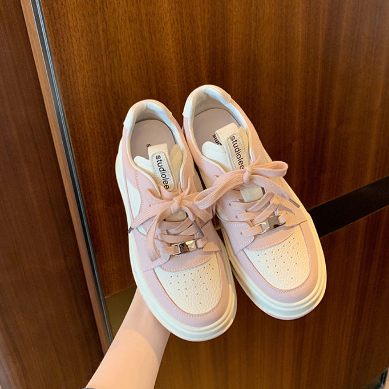 Women's Toe Board Platform White Sports Leisure Casual Shoes