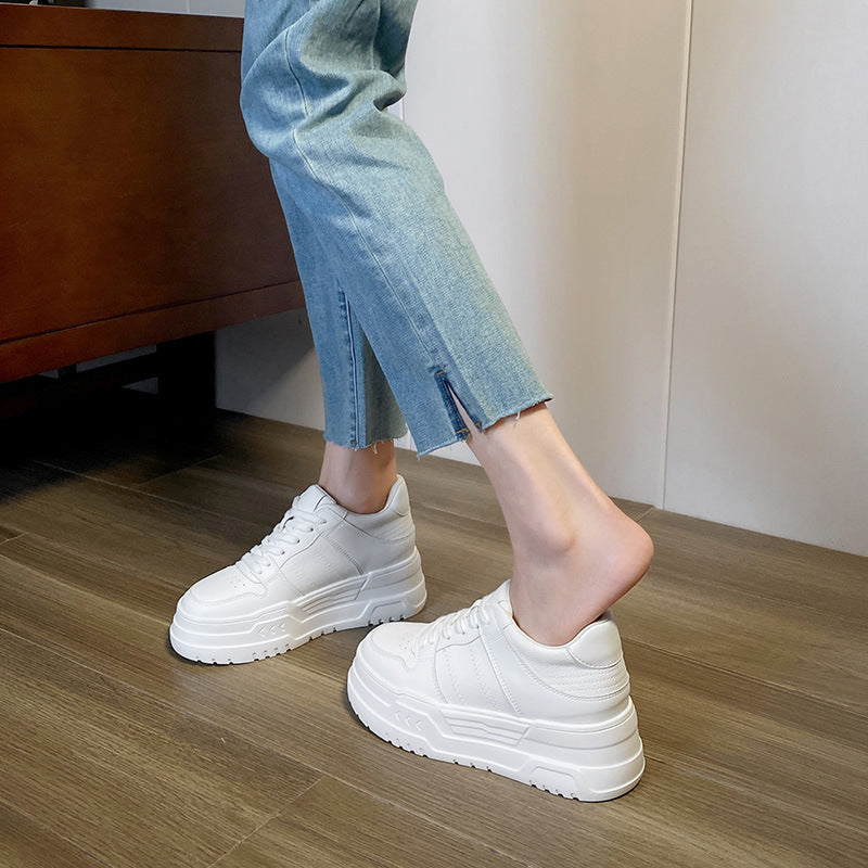 Platform Height Increasing Fleece-lined Fluffy Sports Sneakers