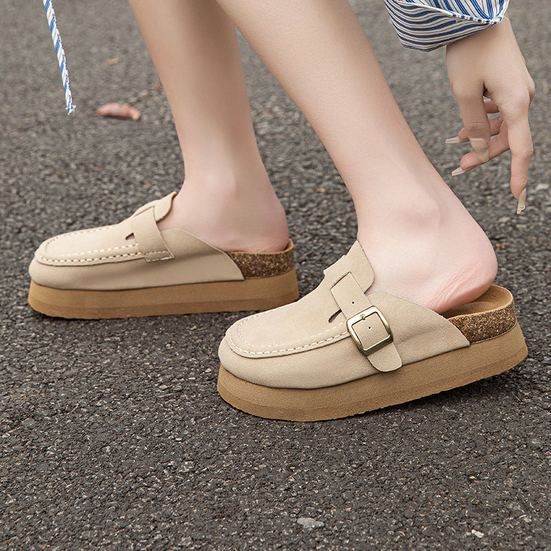 Women's Height Increasing Insole Small Platform Muffin Slippers