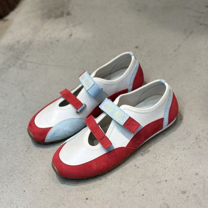 Women's Meow Retro Color Matching Magic Stick Sports Mary Casual Shoes