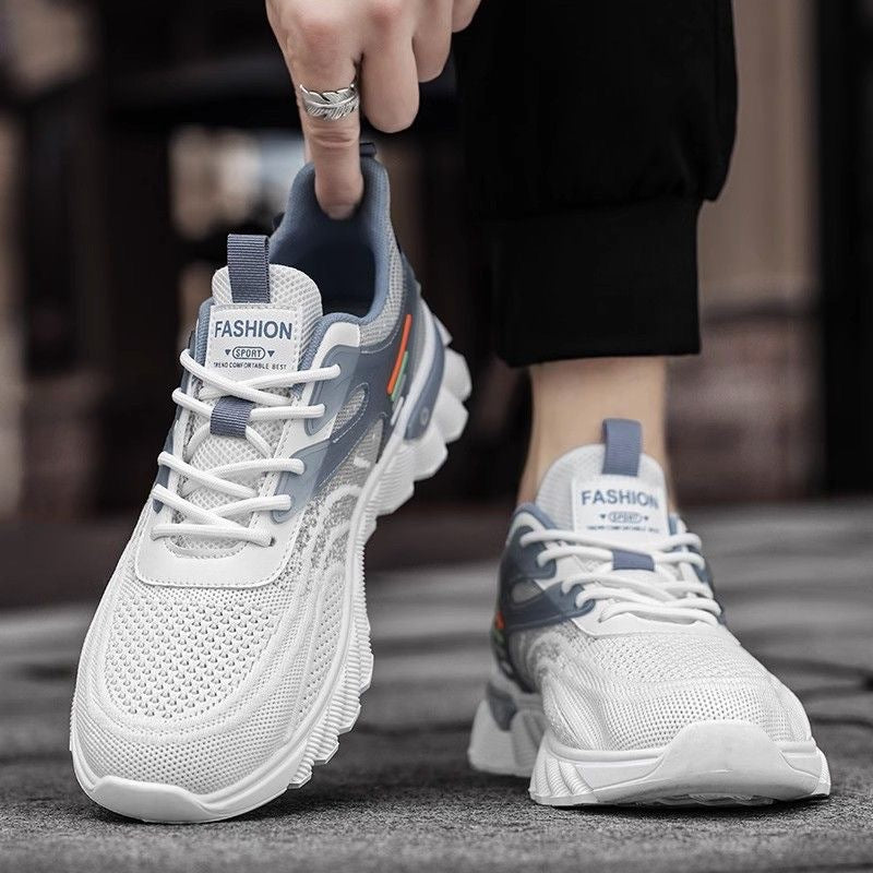 Men's Soft Bottom Deodorant Fly Woven Mesh Casual Shoes