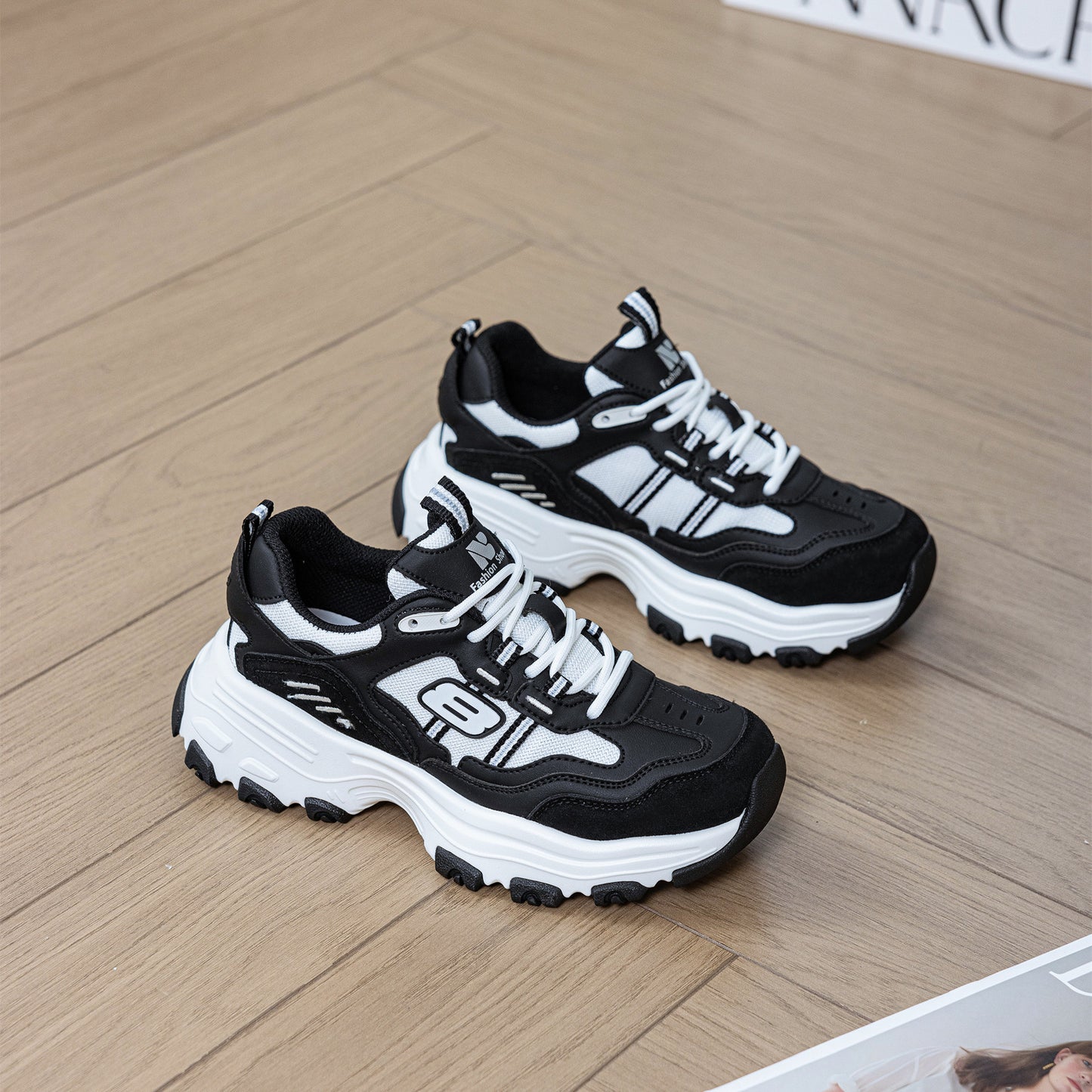 Women's Three Generations Authentic Clunky Sports Running Sneakers
