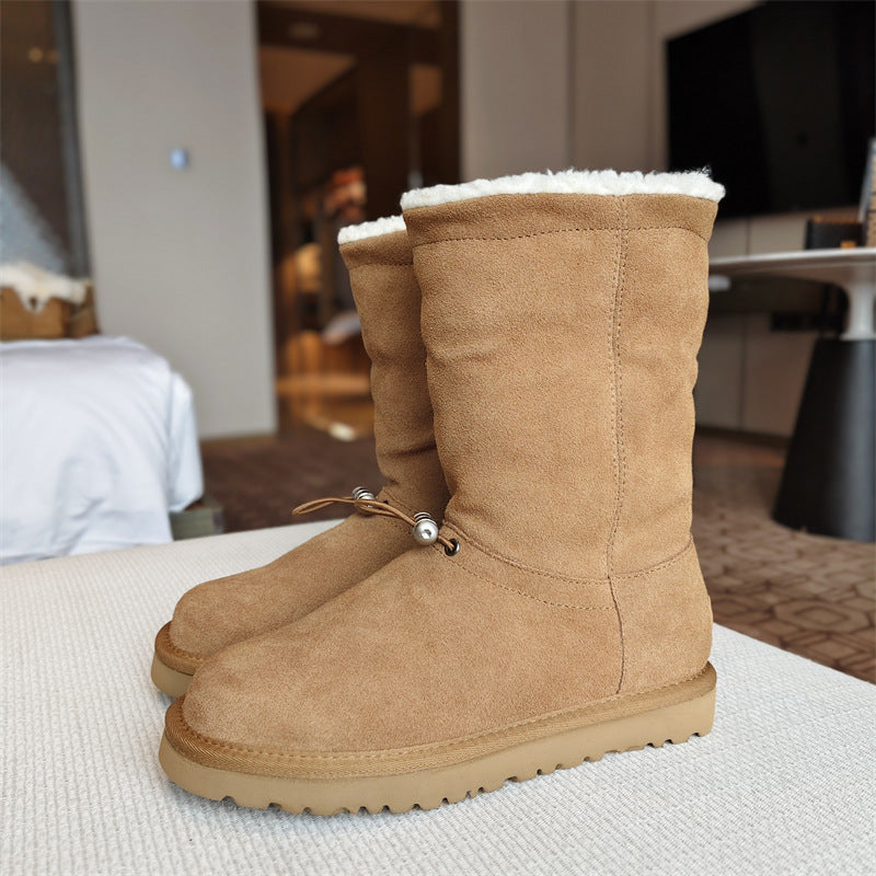 Women's Wool Length Thermal With Veet Elastic Boots