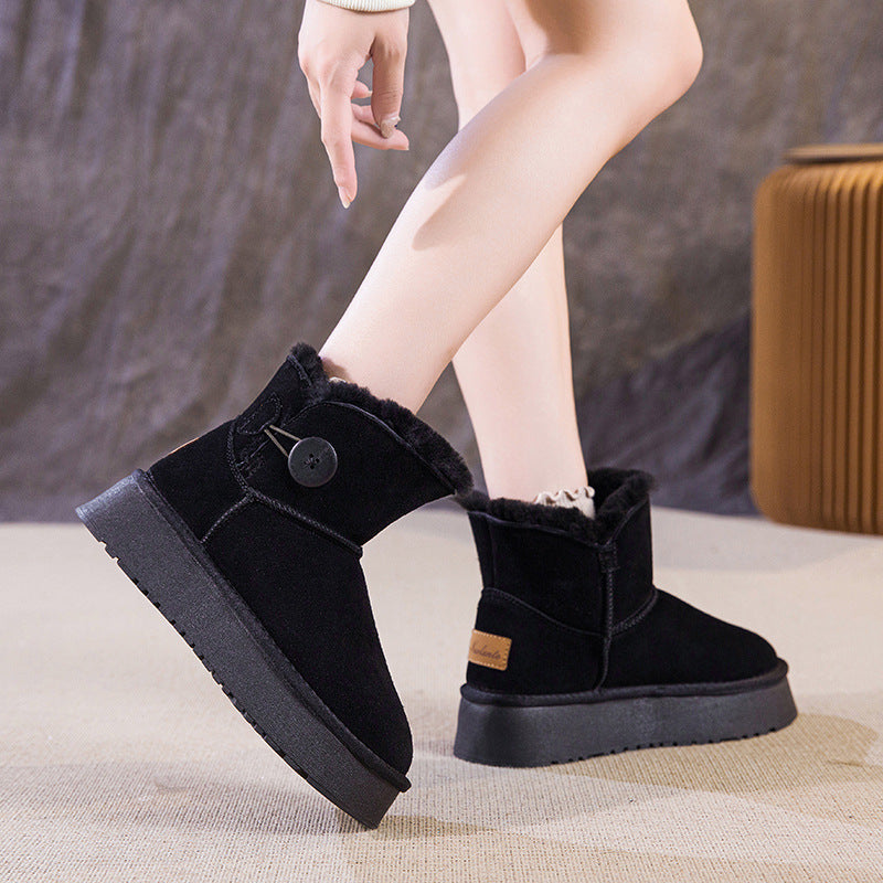 Women's Thick-soled Winter Height Increasing Cotton Short Boots